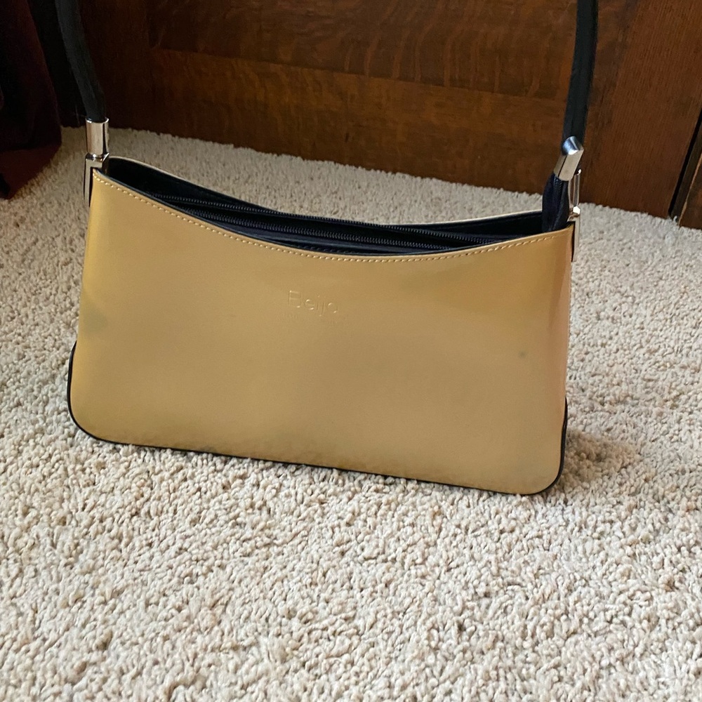 Beijo gold patent leather small purse